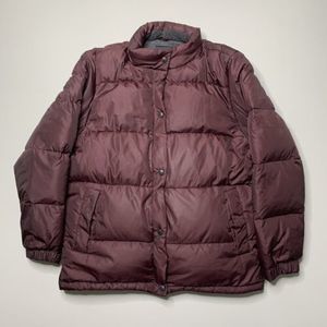 GAP Puffer Jacket Purple Eggplant Down Winter RN 54023 Size Medium - Mens